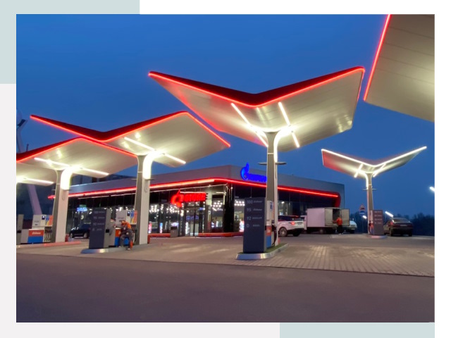 Навесы для АЗС в Орехово-Зуево