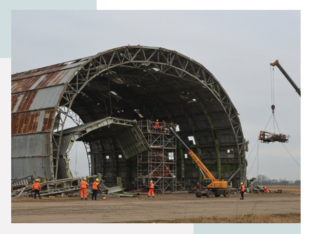 Демонтаж ангаров в Орехово-Зуево