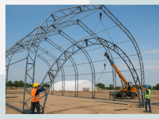 Монтаж ангаров в Орехово-Зуево от 625 руб. - Надежно и быстро